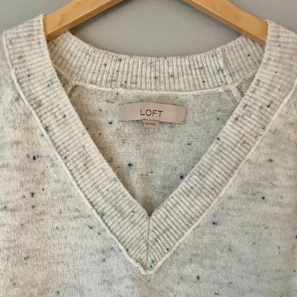 Loft Spacedye Pullover V-neck Tunic Sweater Size XS - Picture 4 of 4